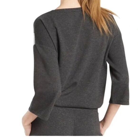 Natori Active Josie French Terry 3/4 Sleeve Sweatshirt - Picture 3 of 9